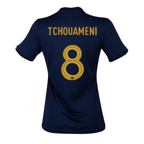 Fotballdrakt Dame Frankrike Aurelien Tchouameni #8 Hjemmedrakt VM 2022 Kortermet
